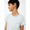 Willie T-Shirt, Dusty Blue Sport Stripe - T-Shirts - 3