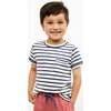 Willie T-Shirt, Navy Sport Stripe - T-Shirts - 3