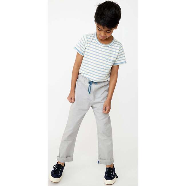 Willie T-Shirt, Dusty Blue Sport Stripe - T-Shirts - 4