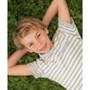 Willie T-Shirt, Dusty Blue Sport Stripe - T-Shirts - 5