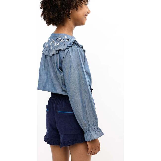 Stella Short, Navy Corduroy - Shorts - 4