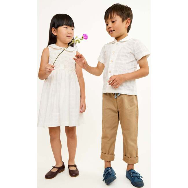Robinson Shirt, Cream Windowpane - Shirts - 4