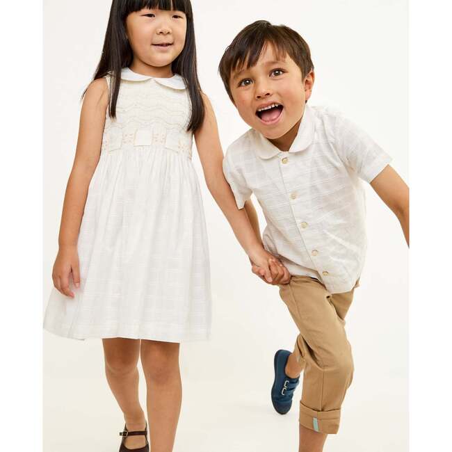 Robinson Shirt, Cream Windowpane - Shirts - 5