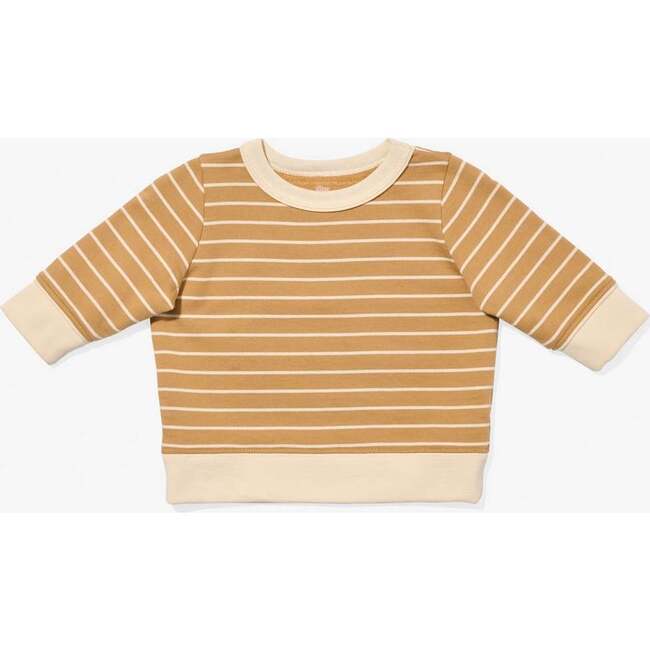Remy Baby Sweatshirt, Camel French Stripe