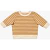 Remy Baby Sweatshirt, Camel French Stripe - Sweatshirts - 1 - thumbnail