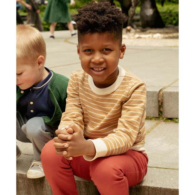 Remy Sweatshirt, Camel French Stripe - Sweatshirts - 5