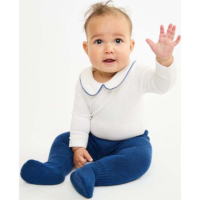Peter Pan One-piece, Navy Piping - Rompers - 3