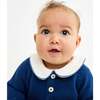 Peter Pan One-piece, Navy Piping - Rompers - 4