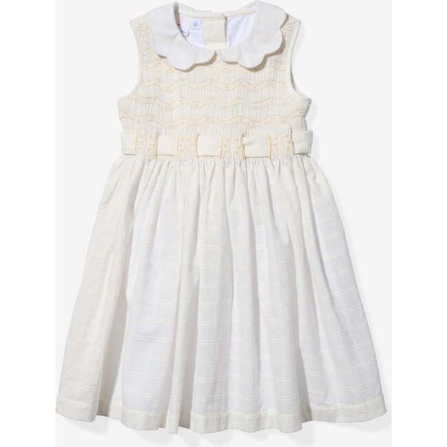 Olive Dress, Cream Windowpane