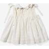 Olive Baby Dress, Cream Windowpane - Dresses - 2