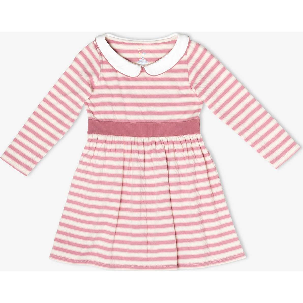 Marie Clare Dress, Rose Rugby Stripe - Dresses - 1