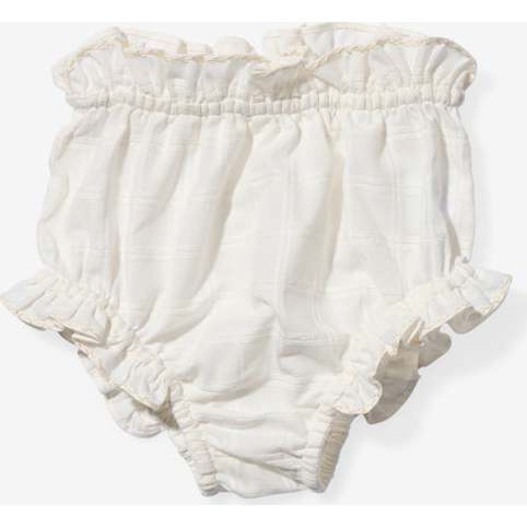 Olive Baby Dress, Cream Windowpane - Dresses - 3