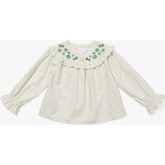 Maggie Blouse, Green Tattersall