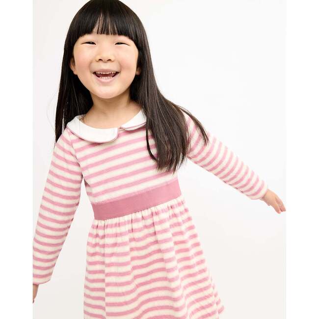 Marie Clare Dress, Rose Rugby Stripe - Dresses - 3