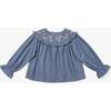 Maggie Blouse, Denim - Blouses - 2