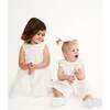 Olive Baby Dress, Cream Windowpane - Dresses - 6