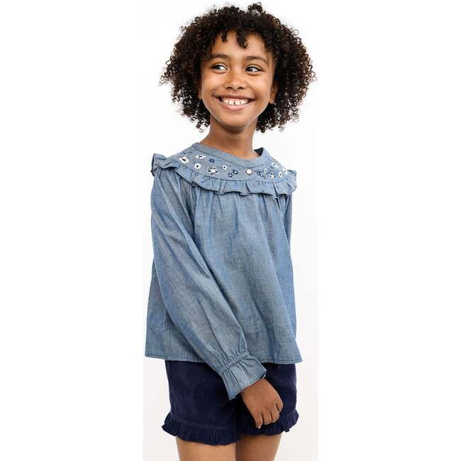 Maggie Blouse, Denim - Blouses - 3