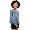 Maggie Blouse, Denim - Blouses - 3
