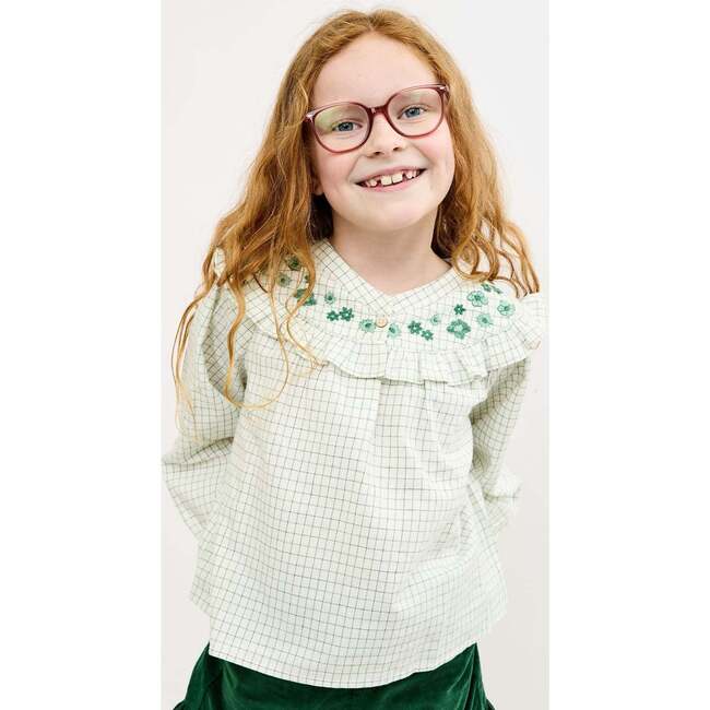 Maggie Blouse, Green Tattersall - Blouses - 3