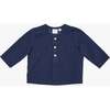 Lupo Baby Shirt, Navy Corduroy - Shirts - 1 - thumbnail