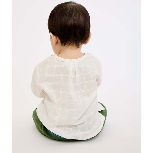 Lupo Baby Shirt, Cream Windowpane - Shirts - 3