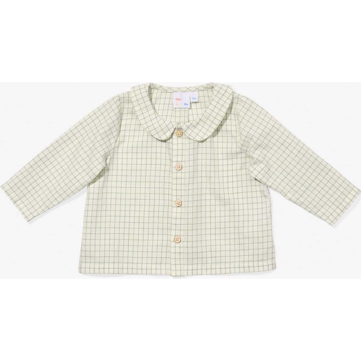 Jefferson Baby Shirt, Green Tattersall - Button Downs - 1