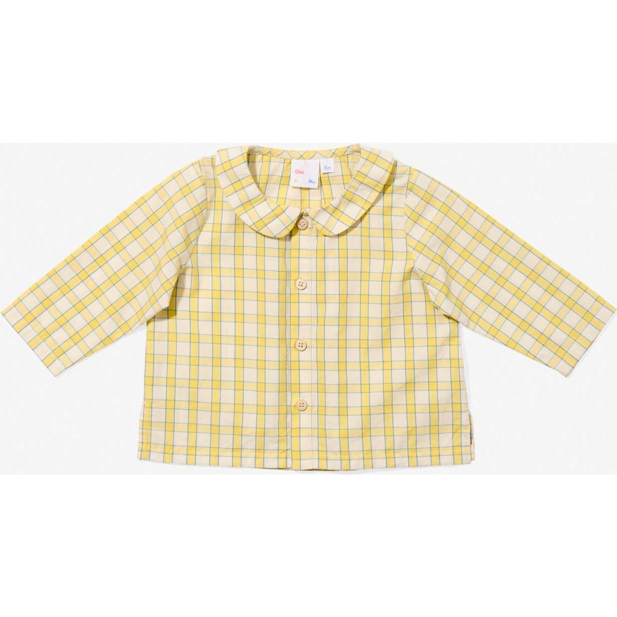 Jefferson Baby Shirt, Yellow Picnic Check - Button Downs - 1