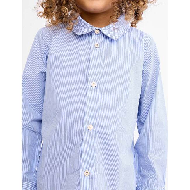 Jeffie Shirt, Blue Pinstripe - Button Downs - 4