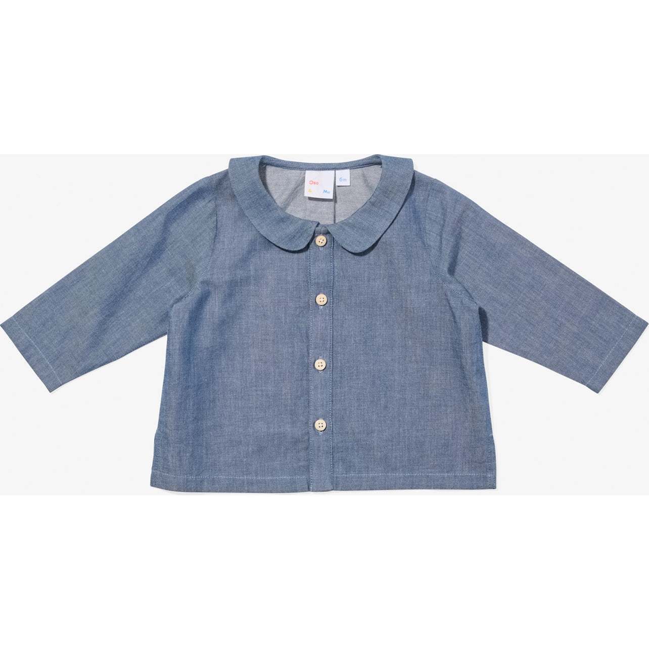 Jefferson Baby Shirt, Denim - Button Downs - 1
