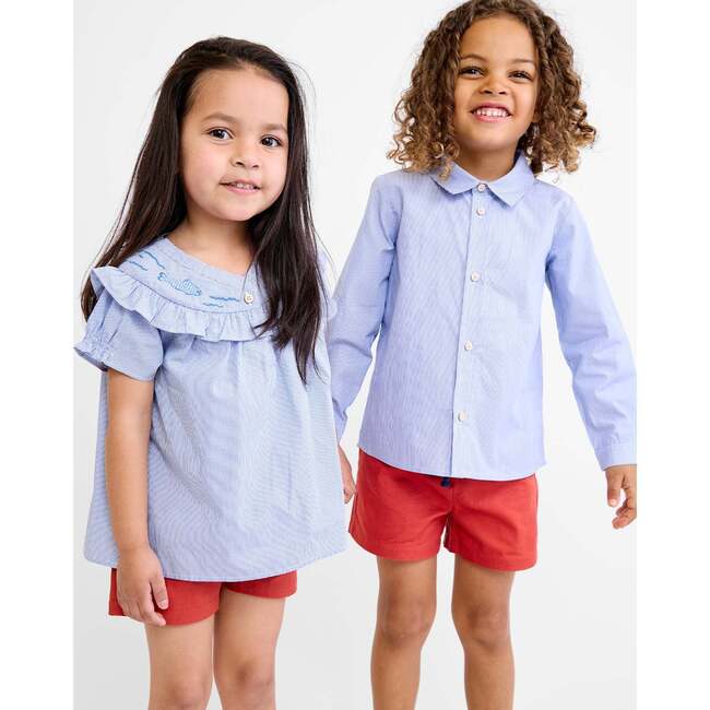 Jeffie Shirt, Blue Pinstripe - Button Downs - 6