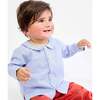 Jefferson Baby Shirt, Blue Pinstripe - Button Downs - 4