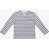 Edward T-Shirt, Navy Stripe - T-Shirts - 1 - thumbnail