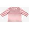 Edward Baby T-Shirt, Rose Stripe - T-Shirts - 1 - thumbnail