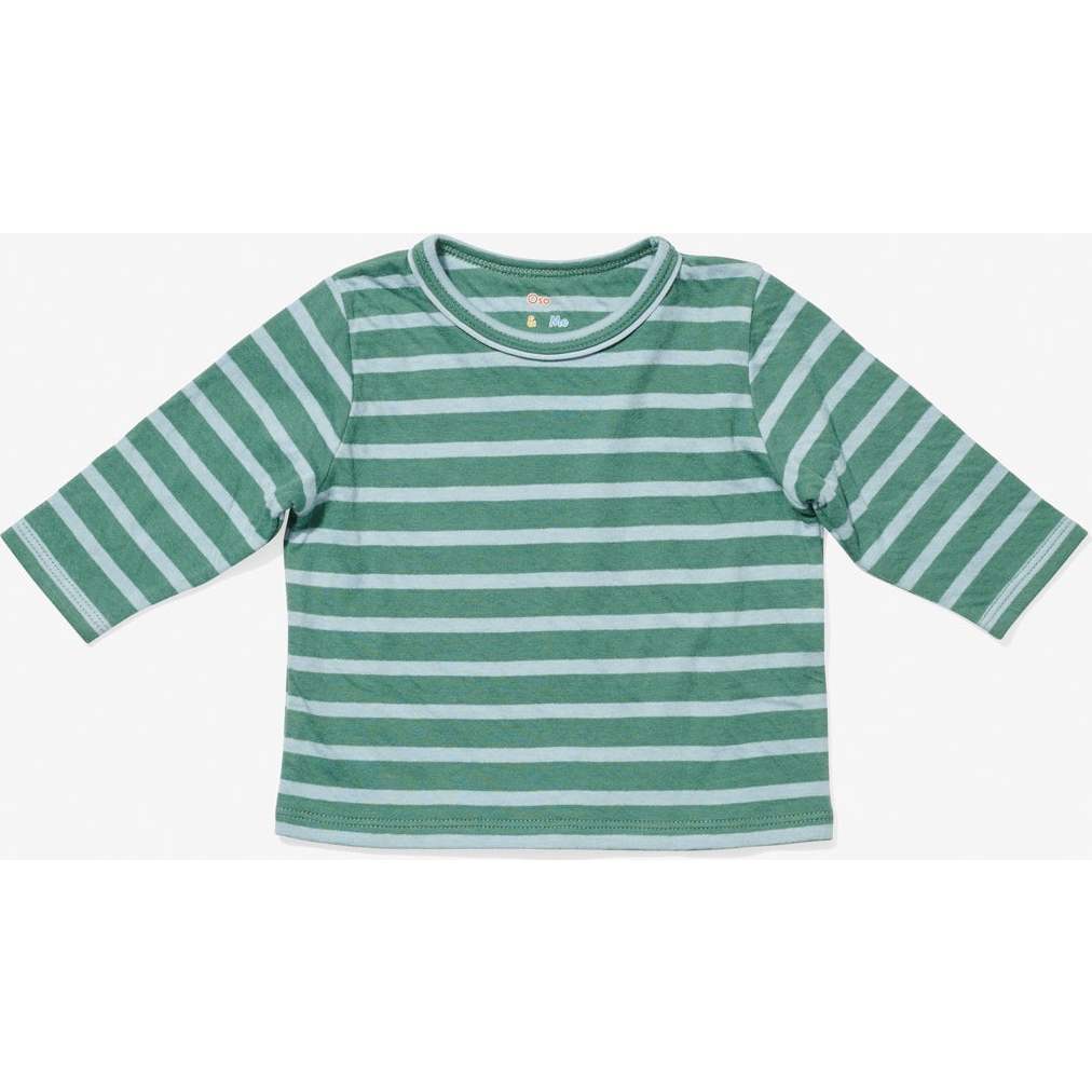 Edward Baby T-Shirt, Forest Stripe - T-Shirts - 1