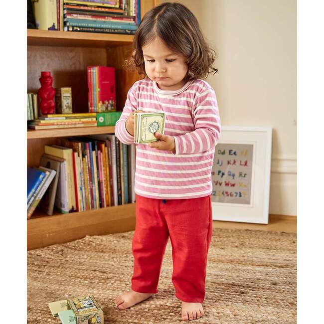 Edward Baby T-Shirt, Rose Stripe - T-Shirts - 3