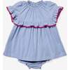 Diana Baby Dress, Blue Pinstripe - Dresses - 1 - thumbnail