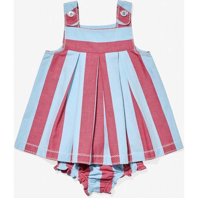 Daisy Baby Dress, Cherry Stripe