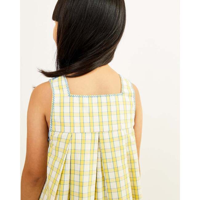 Daisy Dress, Yellow Picnic Check - Dresses - 5