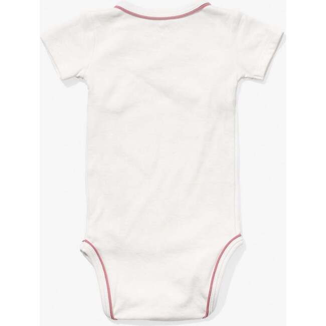 Crossbody Short Sleeve One-piece, Rose Piping - Onesies - 2