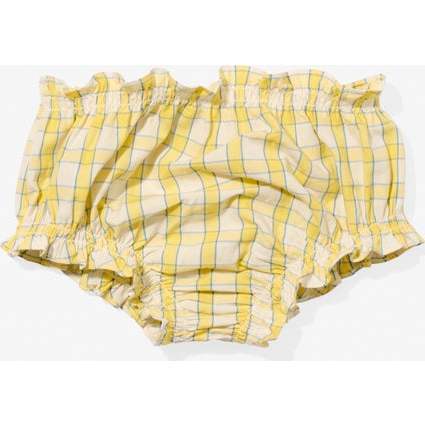 Daisy Baby Dress, Yellow Picnic Check - Dresses - 3