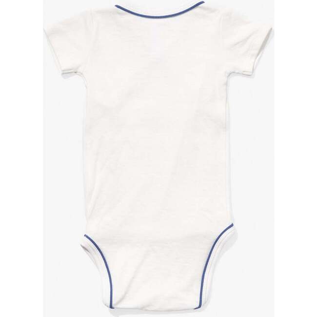 Crossbody Short Sleeve One-piece, Navy Piping - Onesies - 2