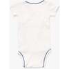 Crossbody Short Sleeve One-piece, Navy Piping - Onesies - 2