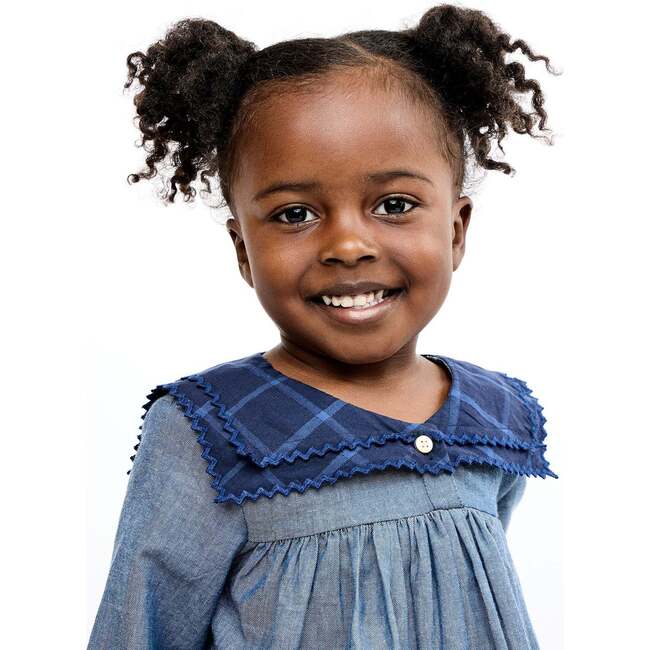 Grace Baby Dress, Denim - Dresses - 6
