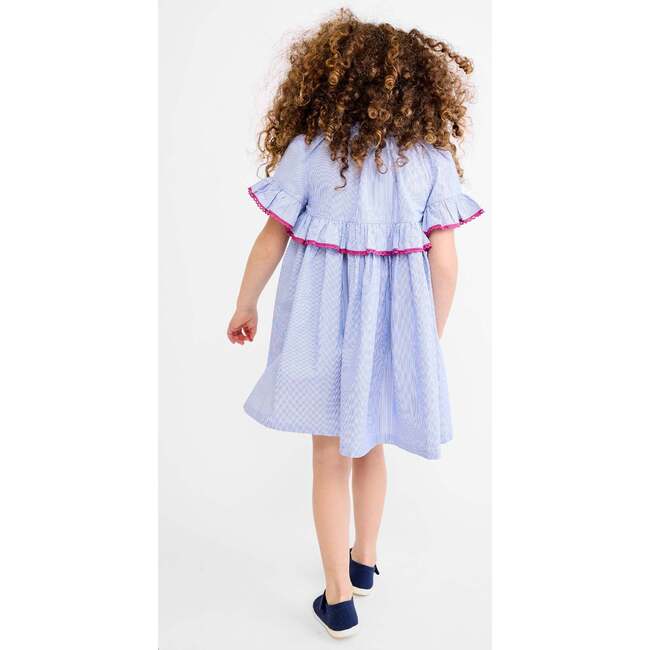 Diana Dress, Blue Pinstripe - Dresses - 6