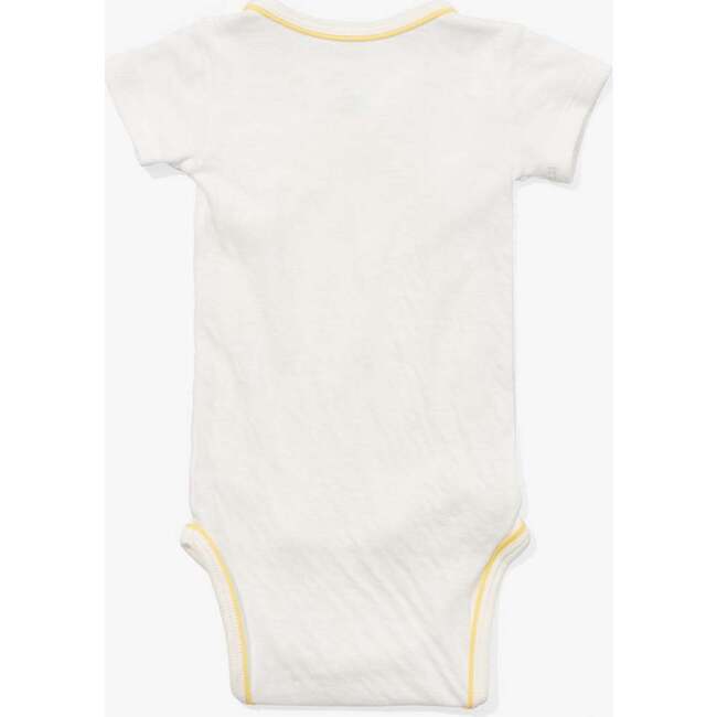 Crossbody Short Sleeve One-piece, Yellow Piping - Onesies - 2