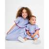 Diana Baby Dress, Blue Pinstripe - Dresses - 6