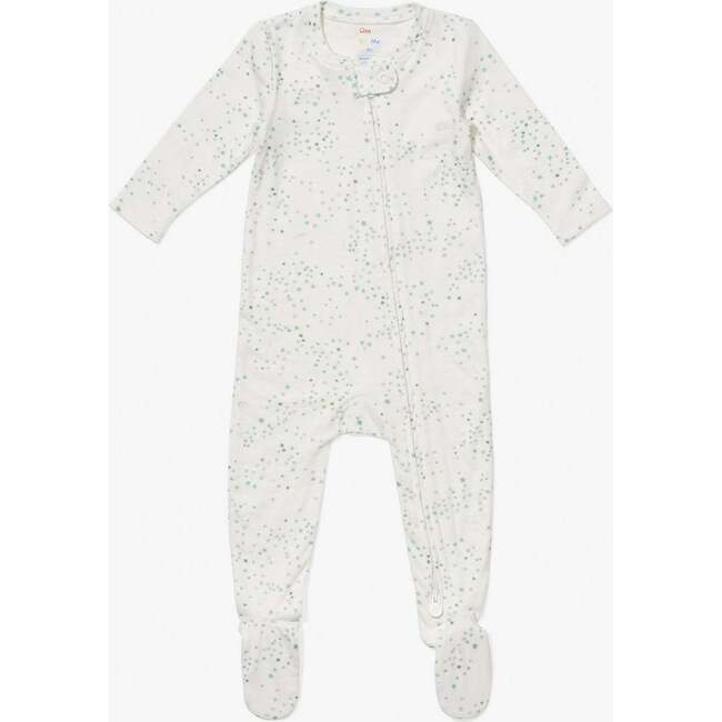 Marley Zip Footie, Seafoam Star