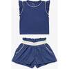 Bea Baby Short Set, Navy - Shorts - 1 - thumbnail