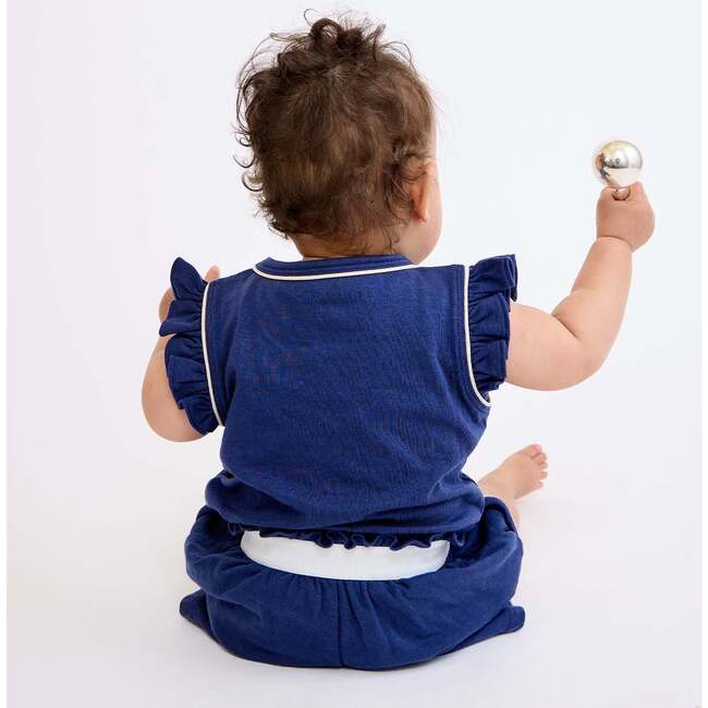 Bea Baby Short Set, Navy - Shorts - 4
