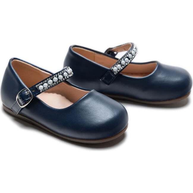 Margot Pearl Band Flats, Navy